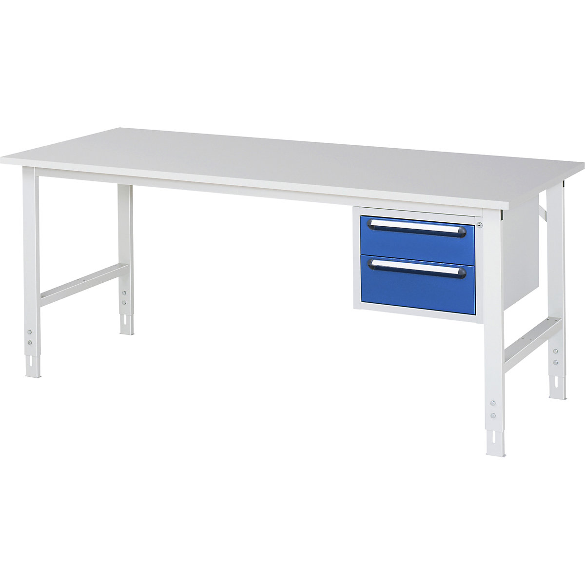 Mesa de trabalho com armário de gavetas