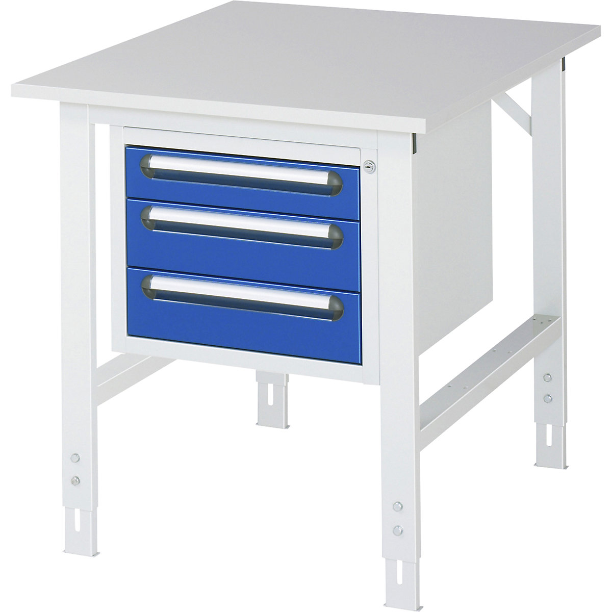 Mesa de trabalho com armário de gavetas