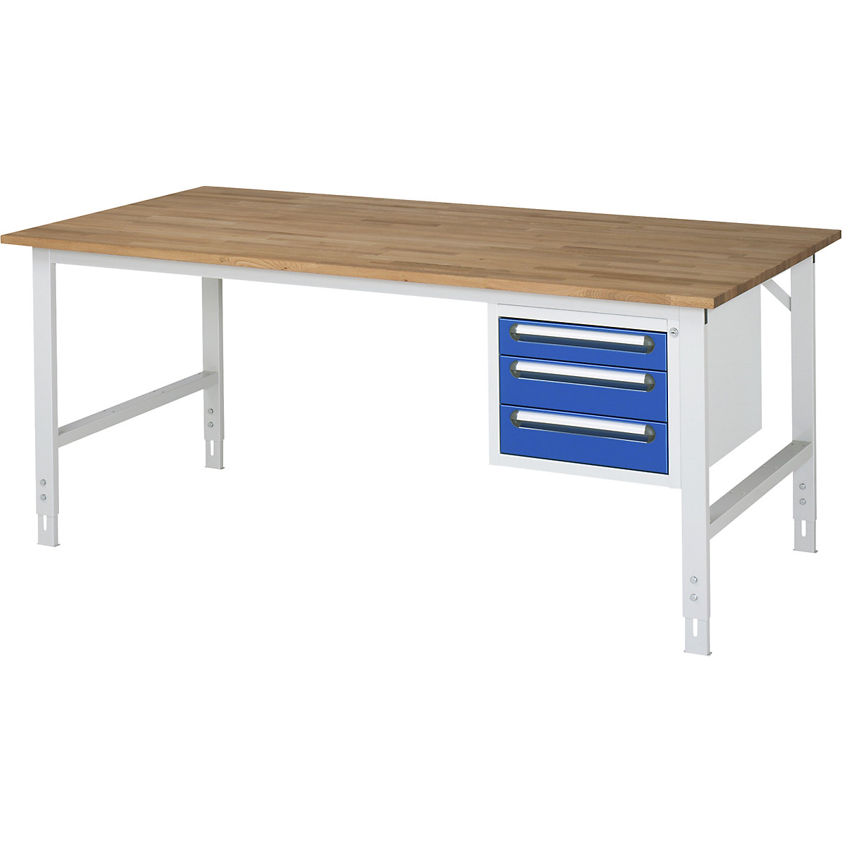 Mesa de trabalho com armário de gavetas