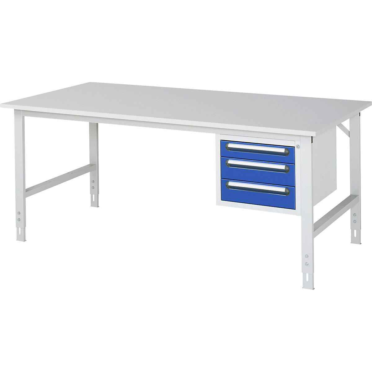 Mesa de trabalho com armário de gavetas