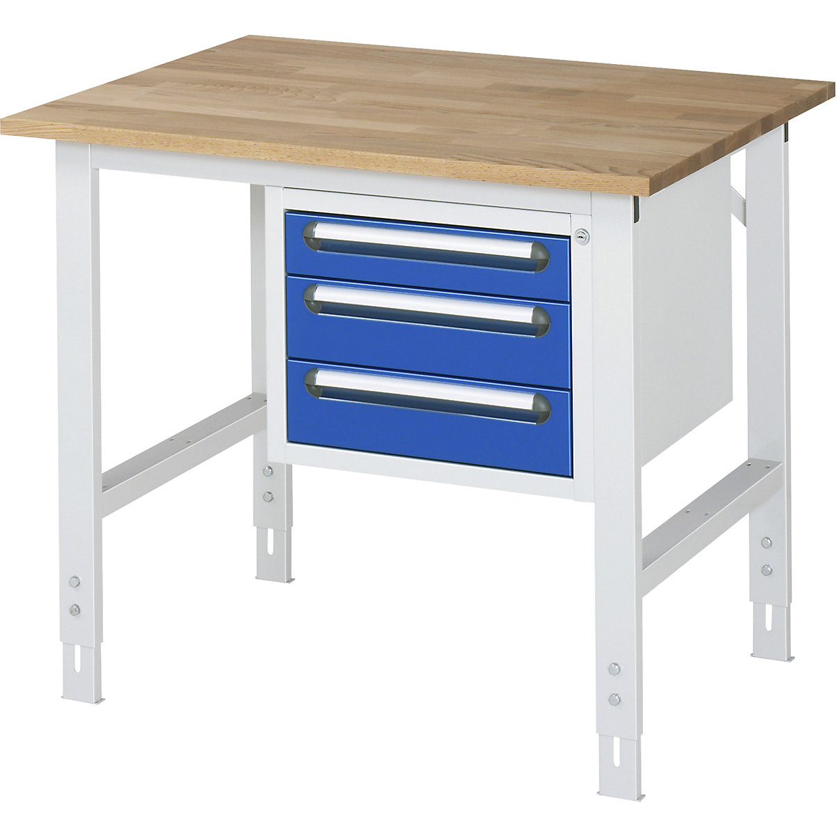 Mesa de trabalho com armário de gavetas