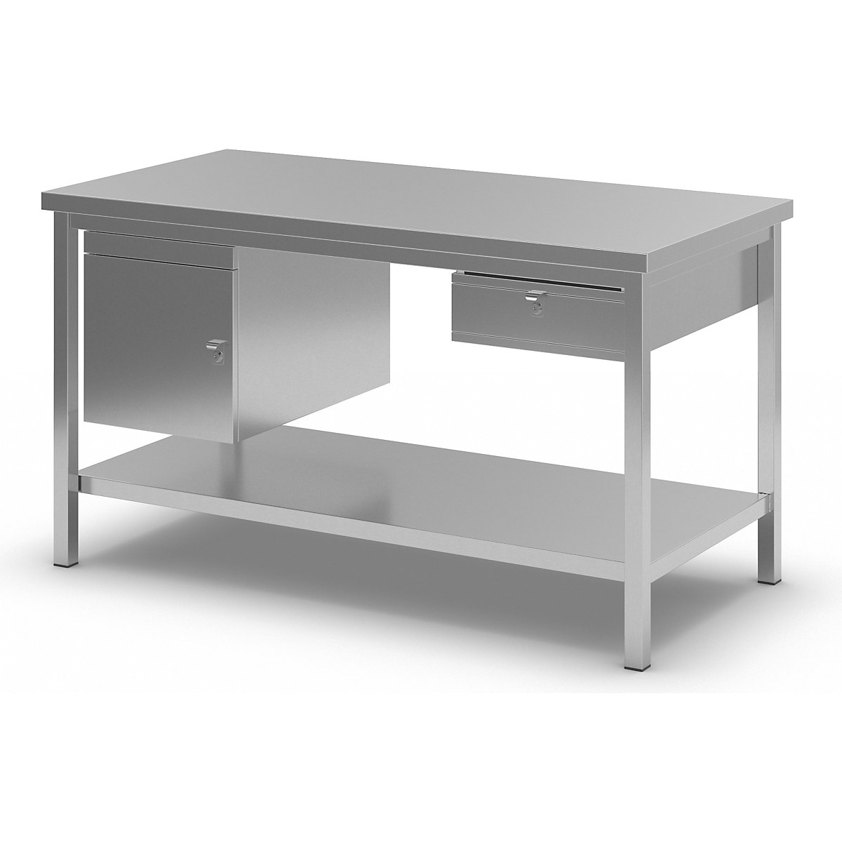 Mesa de trabalho em aço inoxidável – eurokraft basic (Imagem do produto 6)-5
