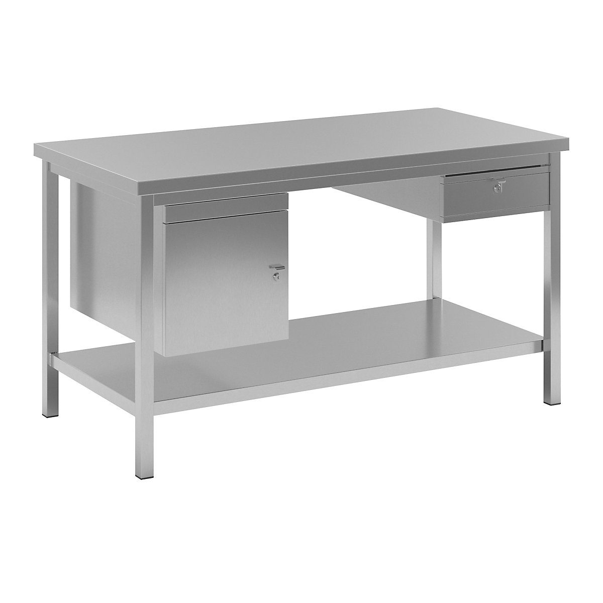 Mesa de trabalho em aço inoxidável – eurokraft basic