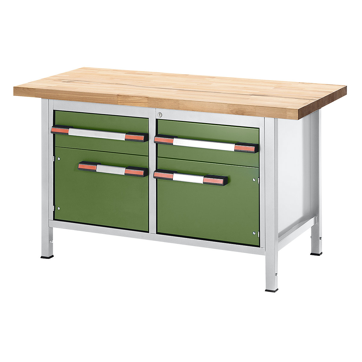 Banco de trabajo de altura regulable, bastidor modular &ndash; eurokraft pro