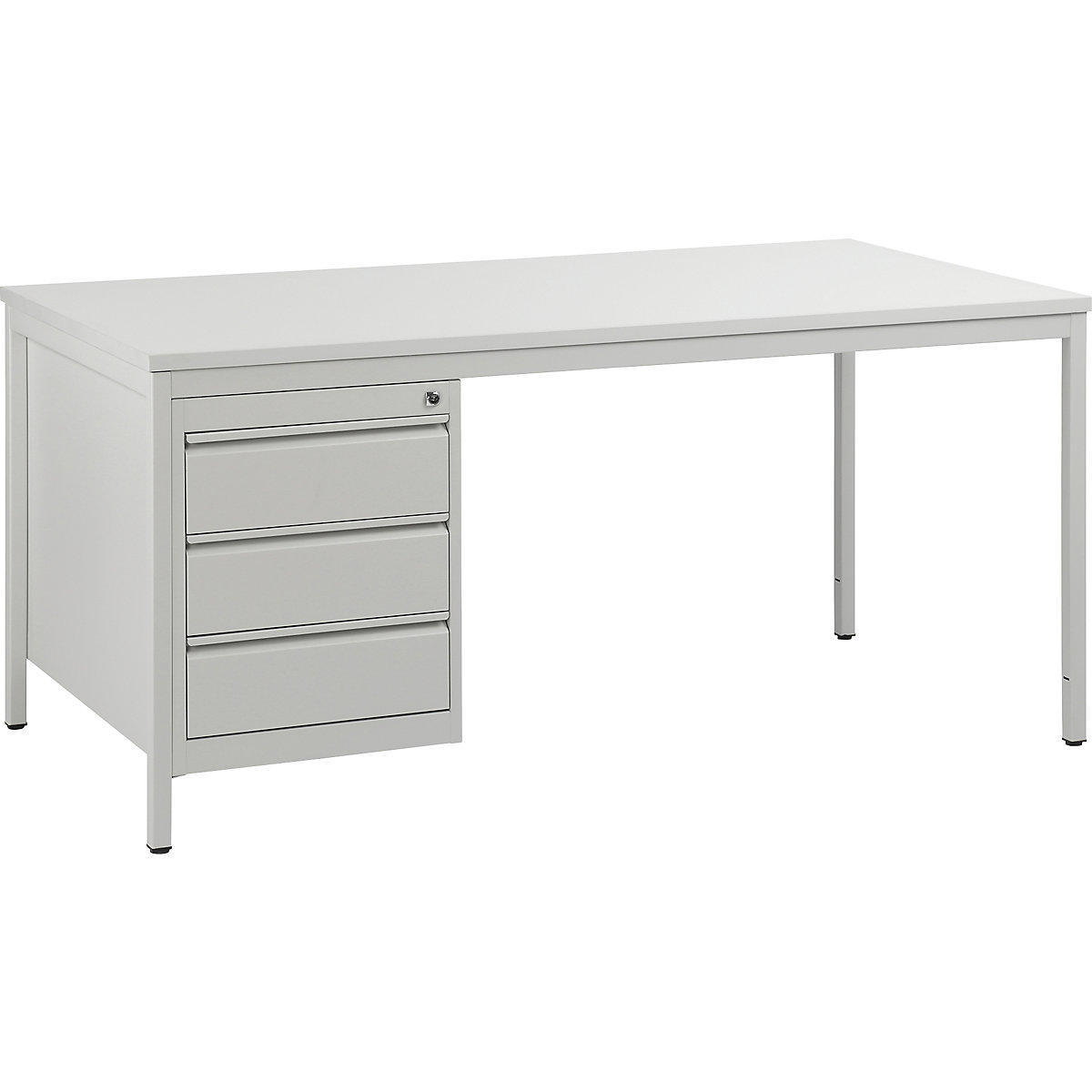 Escritorio para encargados, gris luminoso – eurokraft basic (Imagen del producto 3)-2