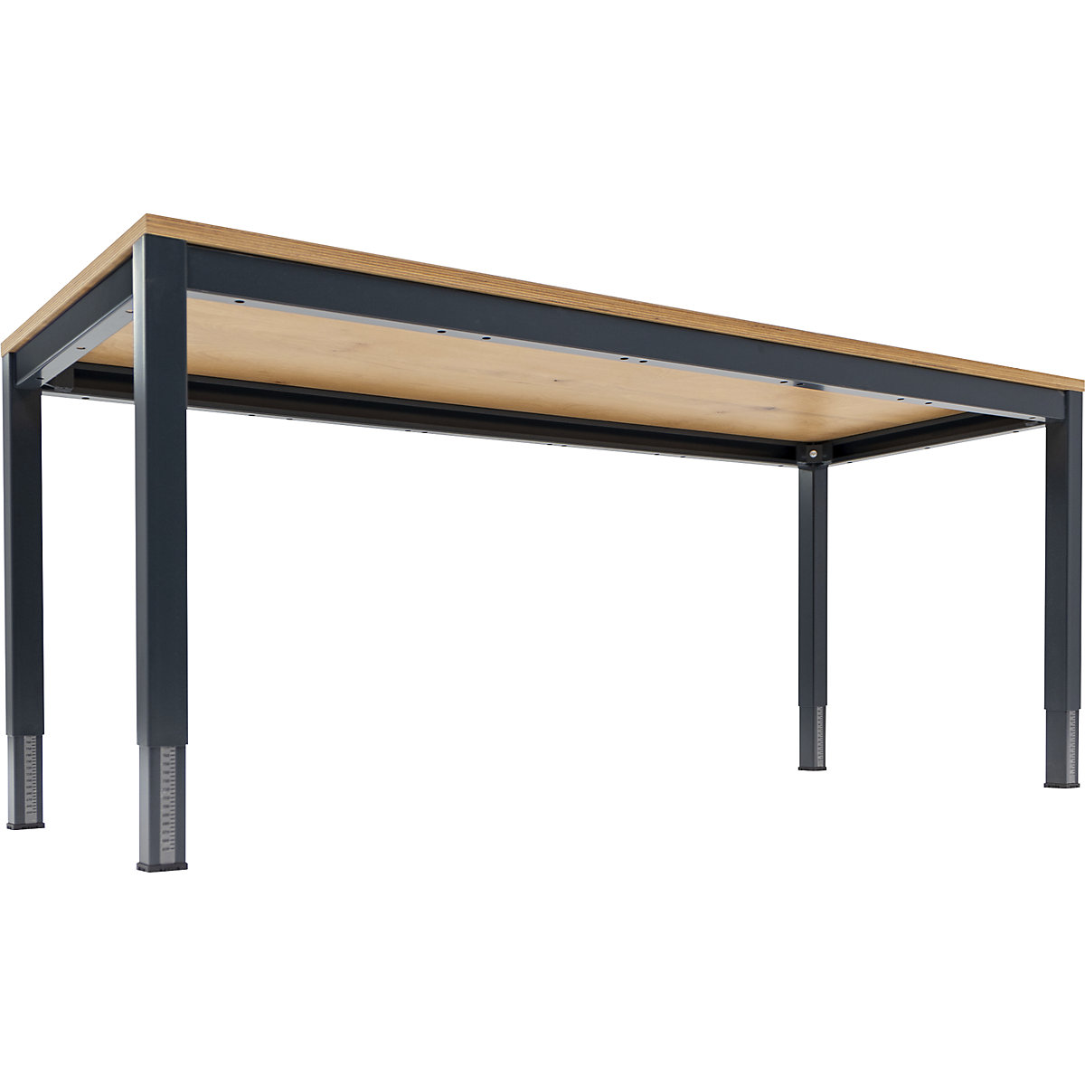 Mesa de trabajo de altura regulable – eurokraft basic (Imagen del producto 3)-2