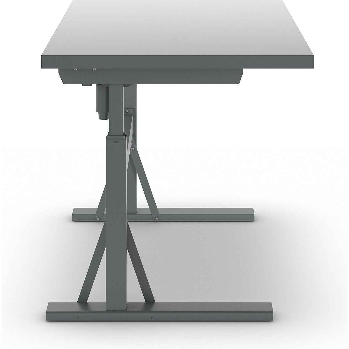 Mesa de trabajo de altura regulable eléctricamente, carga máx. 350 kg – eurokraft pro (Imagen del producto 7)-6