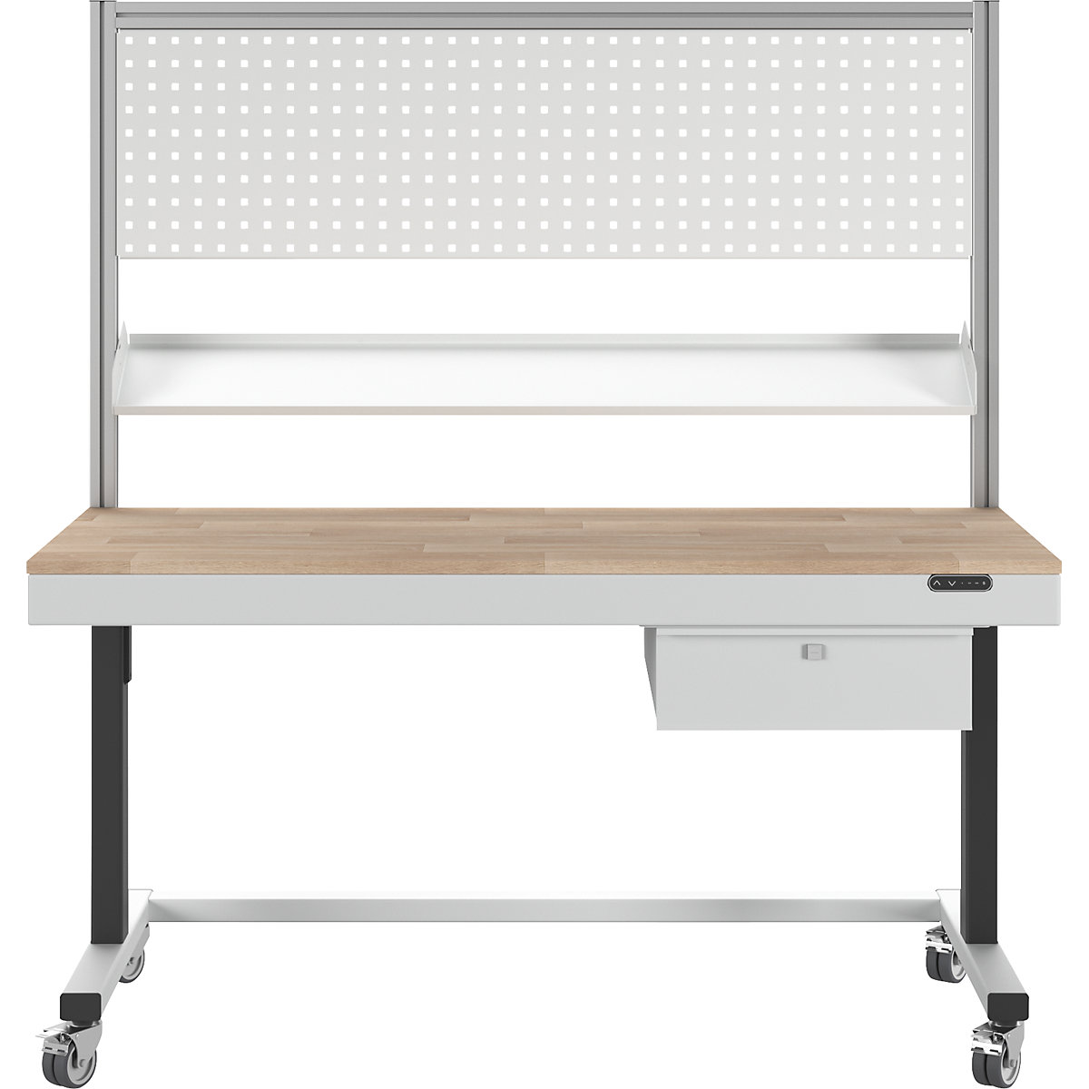 Mesa de trabajo de altura regulable eléctricamente – eurokraft pro (Imagen del producto 8)-7