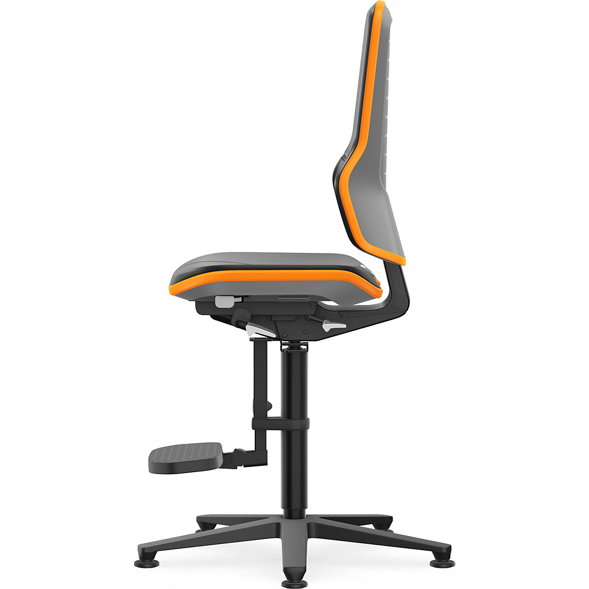 Cadeira de trabalho giratória NEON, patins, com estribo – bimos (Imagem do produto 4)-3