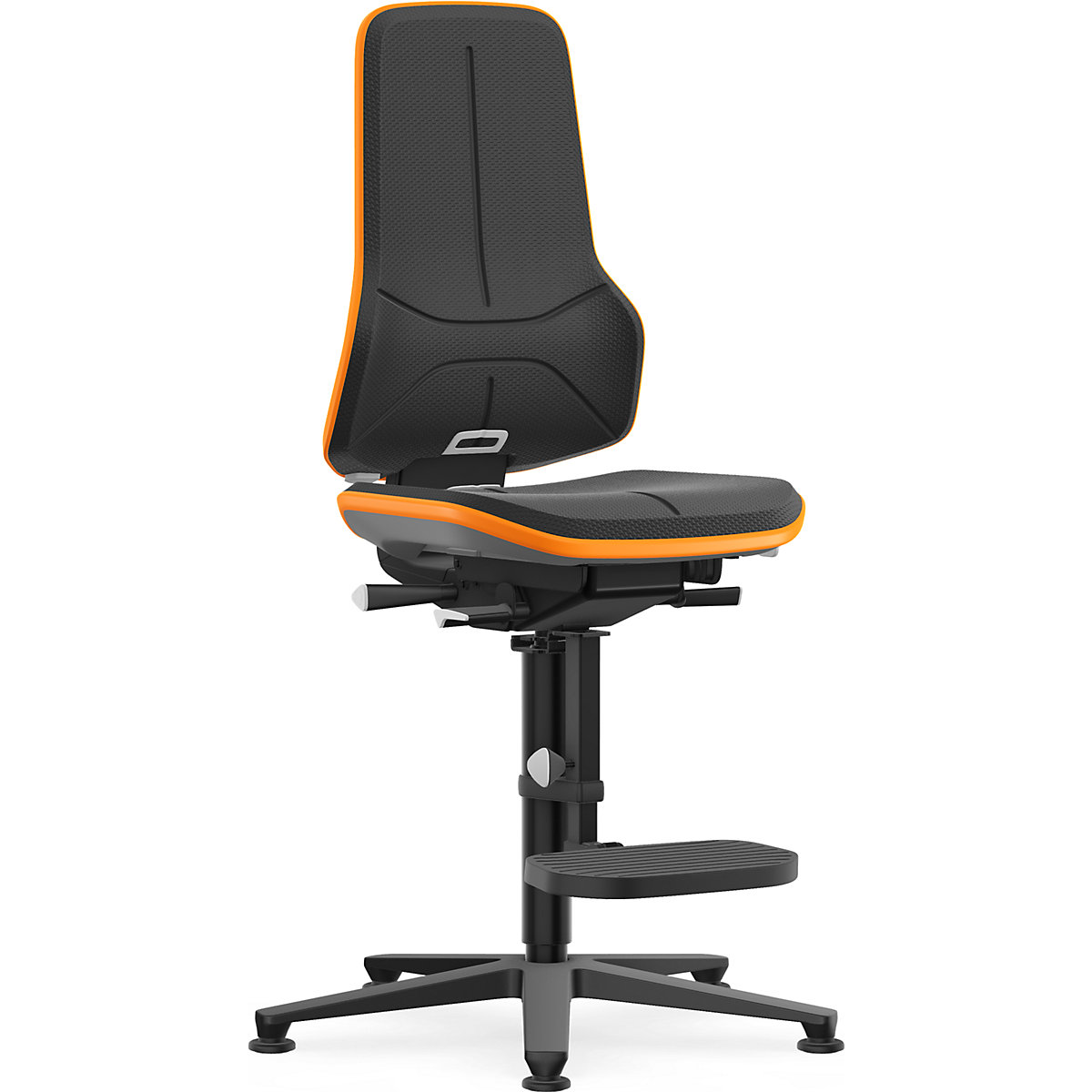 Cadeira de trabalho giratória NEON, patins, com estribo – bimos (Imagem do produto 7)-6