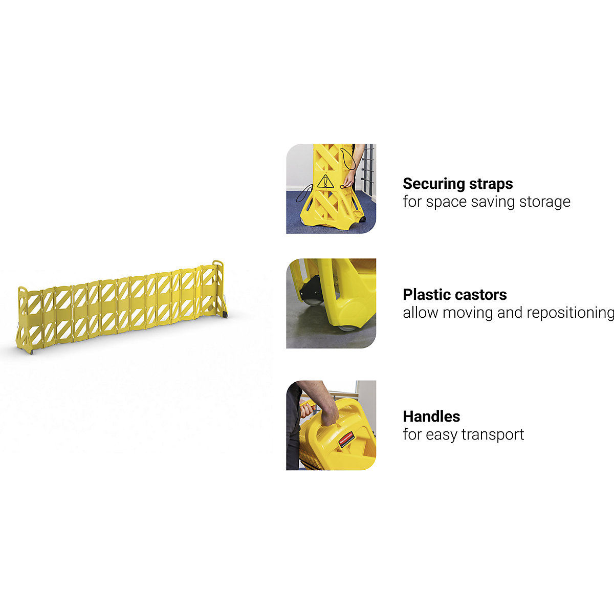 Barreira de proteção em polietileno, móvel – Rubbermaid (Imagem do produto 10)-9