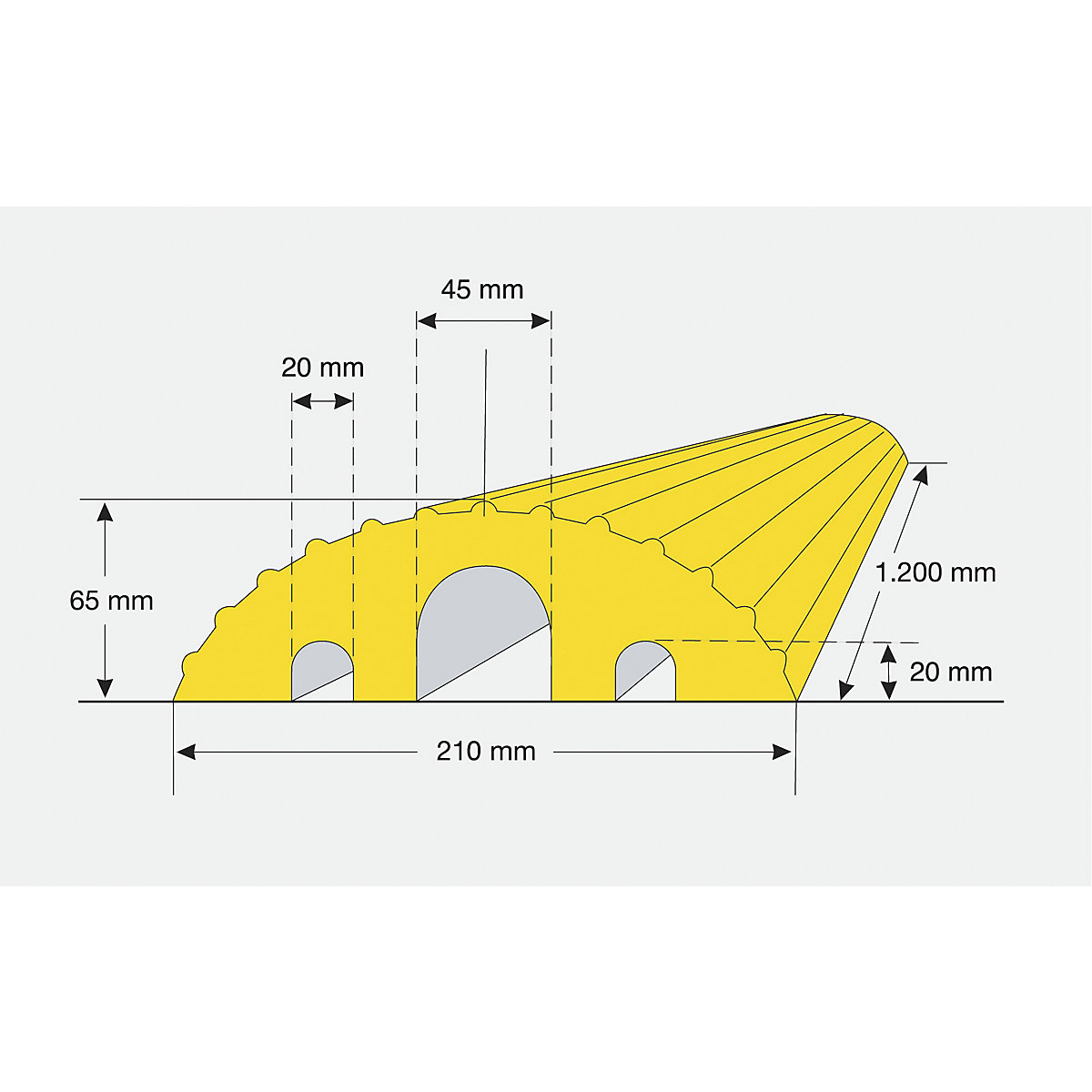Canaleta para cables, altura 65 mm – Moravia (Imagen del producto 3)-2