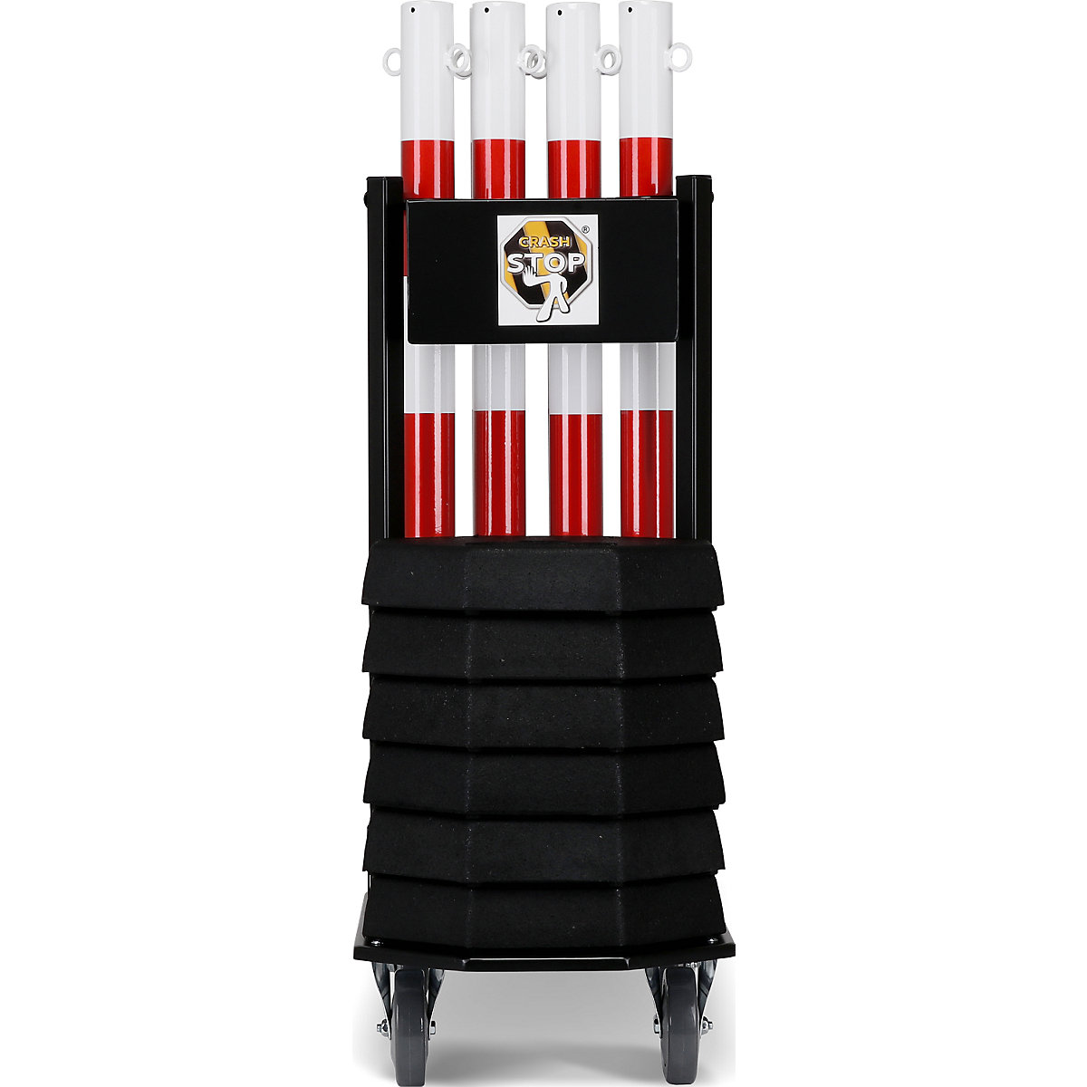 Juego de soportes para cadenas con carro de transporte – CrashStop (Imagen del producto 3)-2