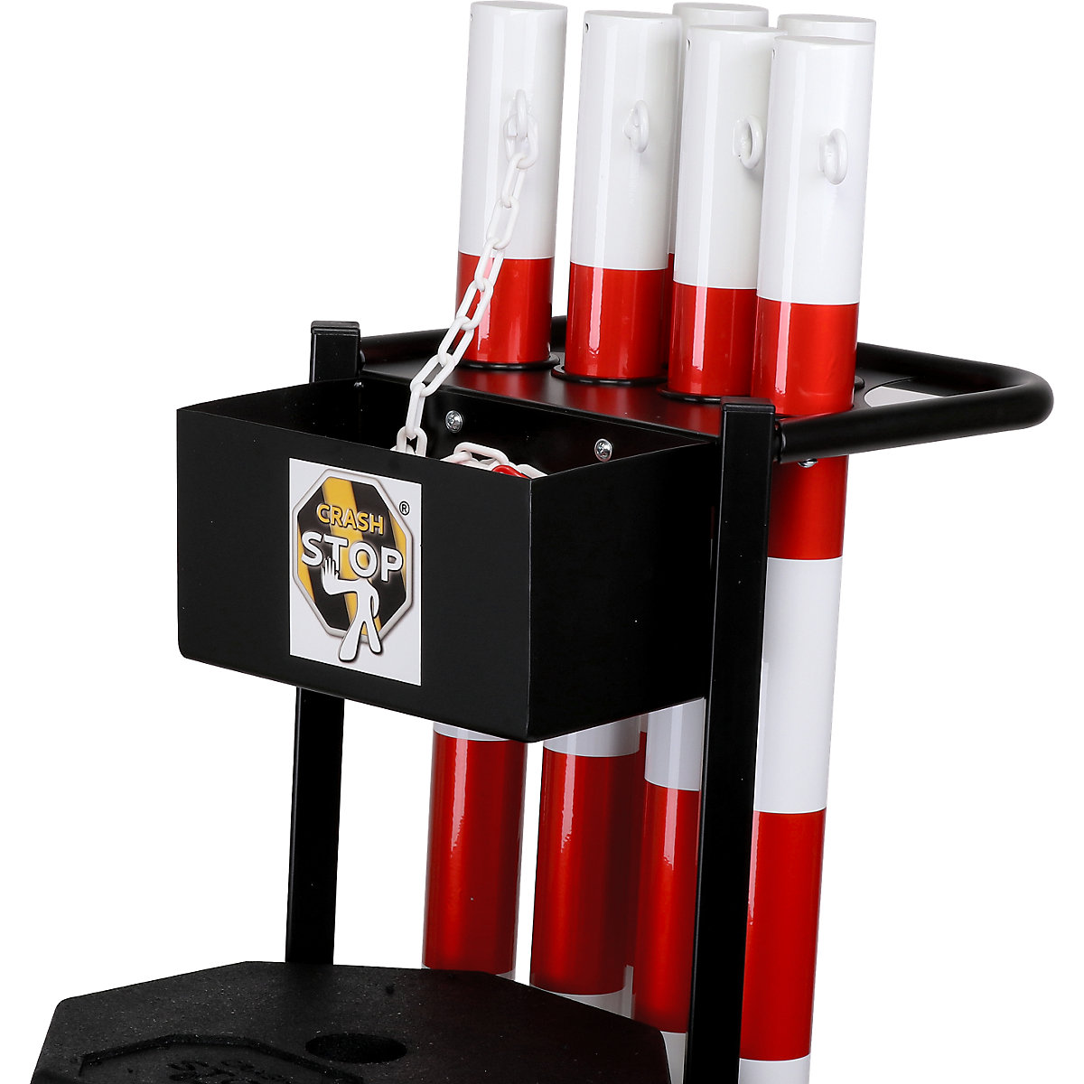 Juego de soportes para cadenas con carro de transporte – CrashStop (Imagen del producto 9)-8