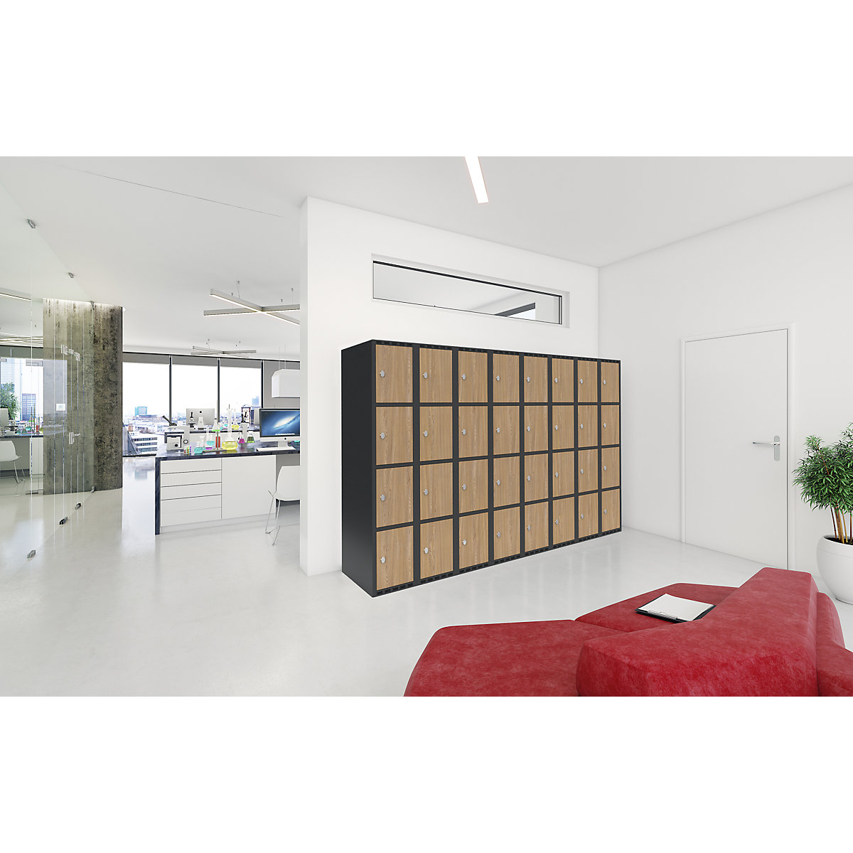 Armário de cacifos com 4 compartimentos Fydor (Imagem do produto 2)-1