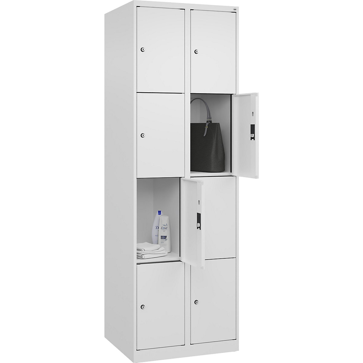 Armário de cacifos de 4 andares Evolo PLUS (Imagem do produto 3)-2