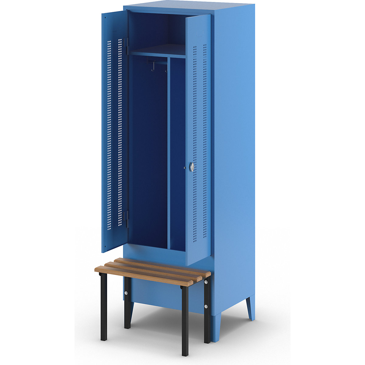 Cacifo com separação de roupa suja/limpa Berlin 1 com banco – Wolf (Imagem do produto 7)-6