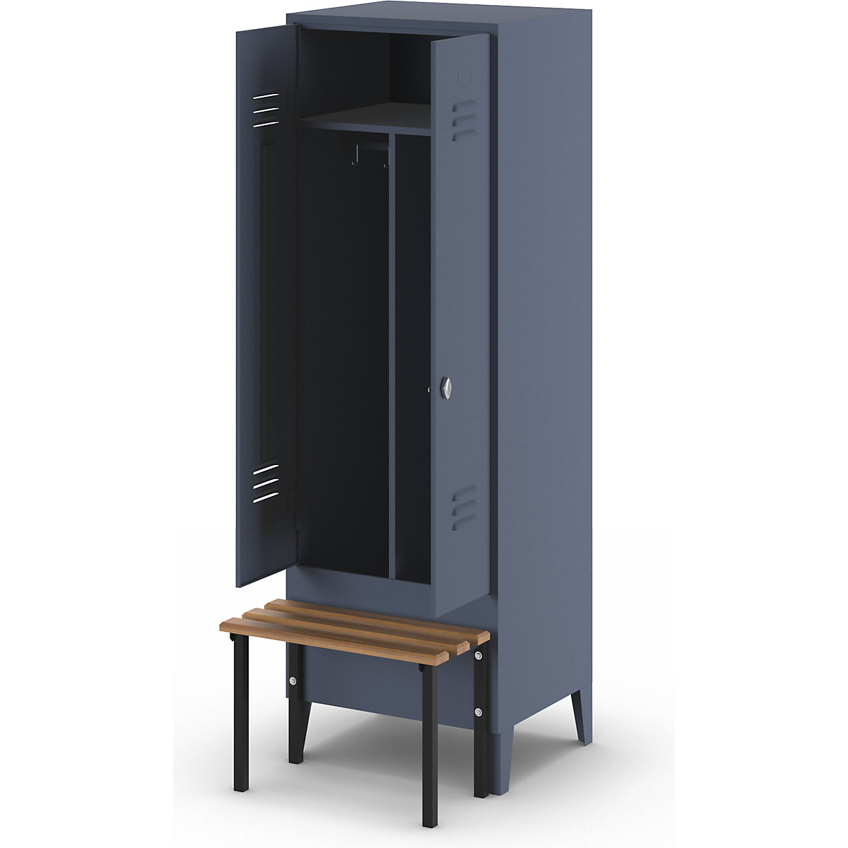 Cacifo com separação de roupa suja/limpa Berlin 2 com banco – Wolf (Imagem do produto 7)-6