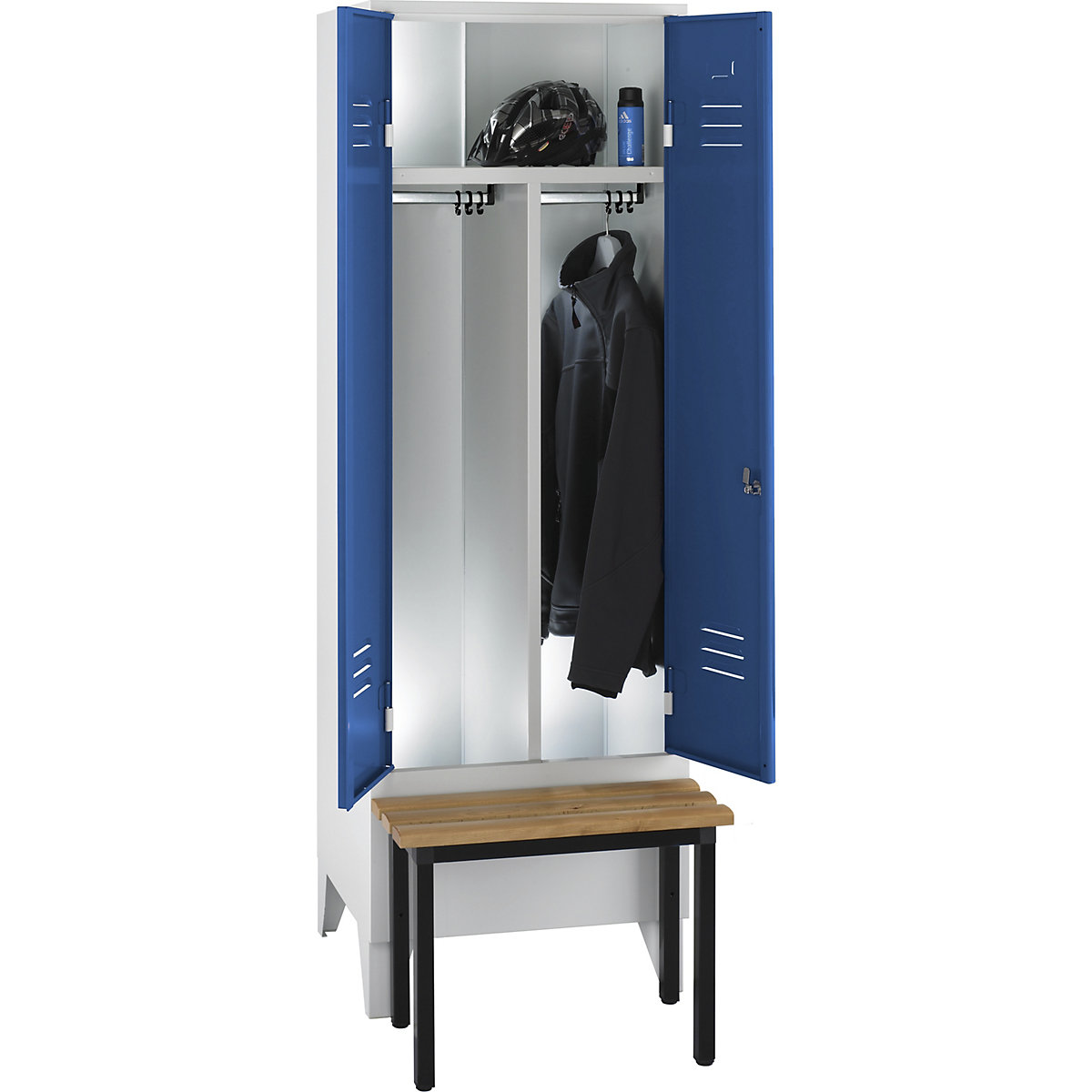 Cacifo com separação de roupa suja/limpa Berlin 2 com banco – Wolf
