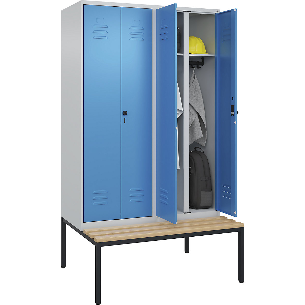 Cacifo com separação de roupa suja/limpa Classic PLUS com banco – C+P