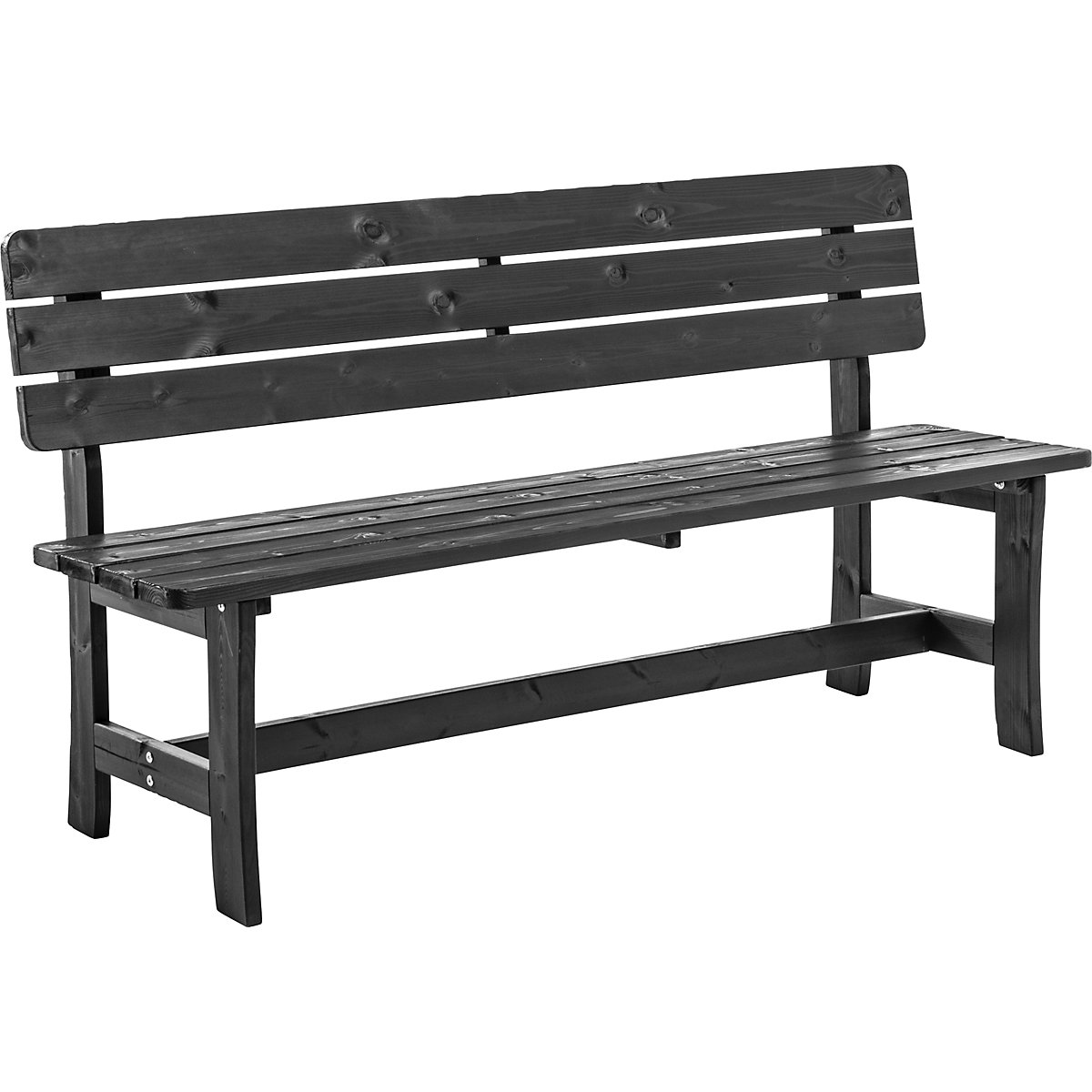 Banco de madera, negro