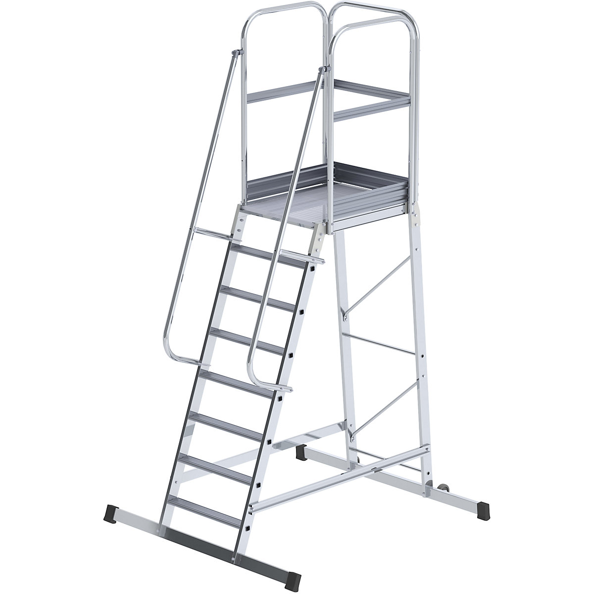 Escalera con tarima de aluminio &ndash; eurokraft pro