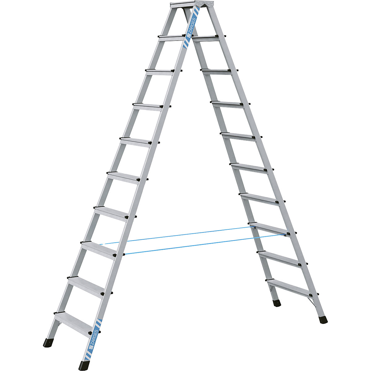Escalera de peldaños profesional, anodizada &ndash; ZARGES