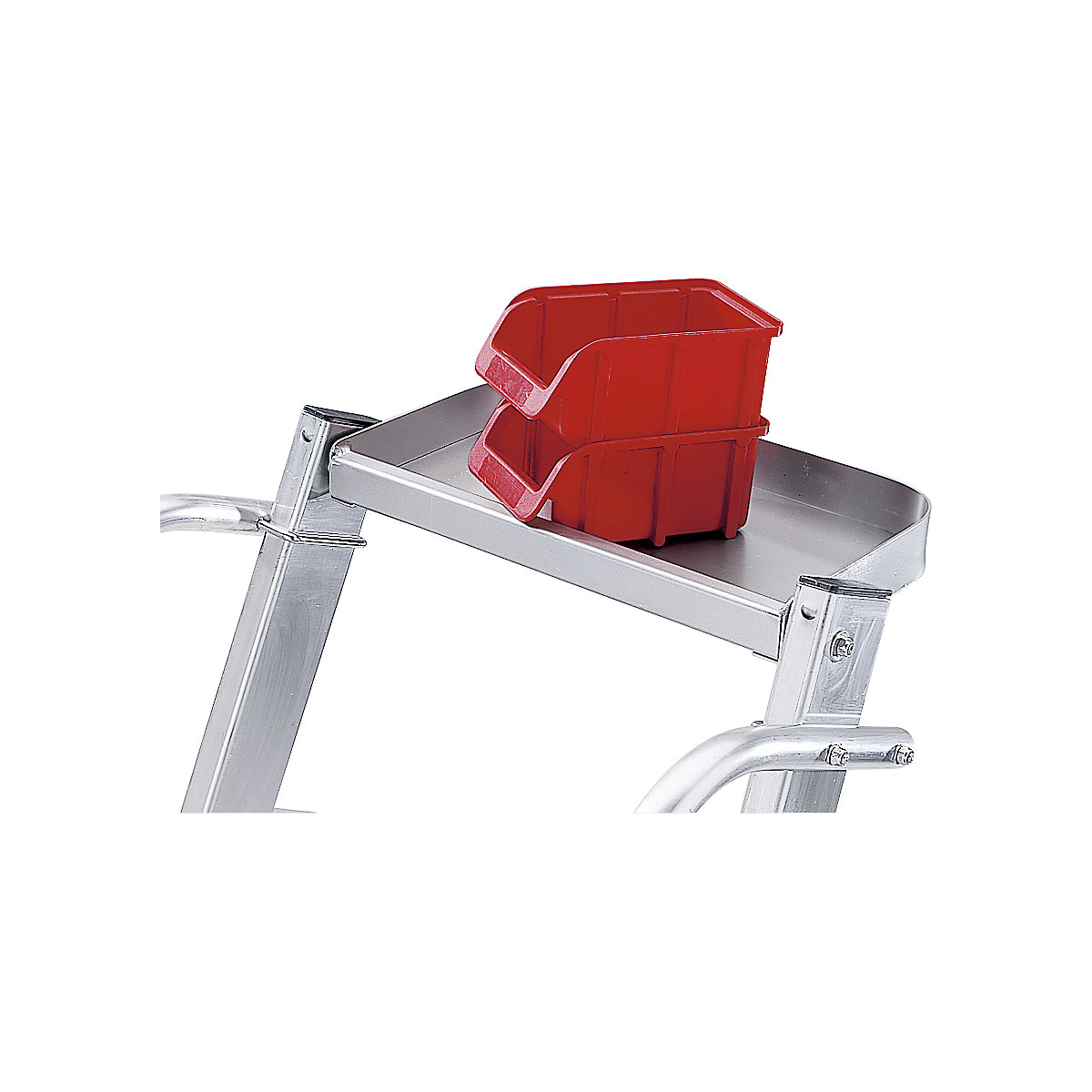 Escalera de tijera de aluminio con plataforma grande – MUNK (Imagen del producto 4)-3