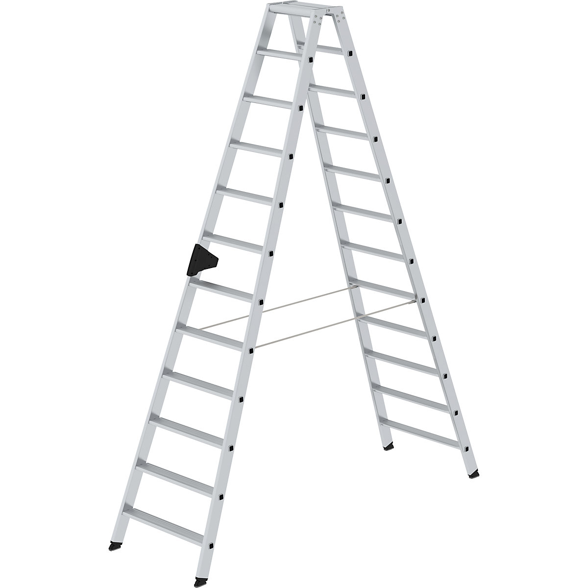 Escalera tipo tijera de peldaños planos, ascenso por ambos lados &ndash; MUNK