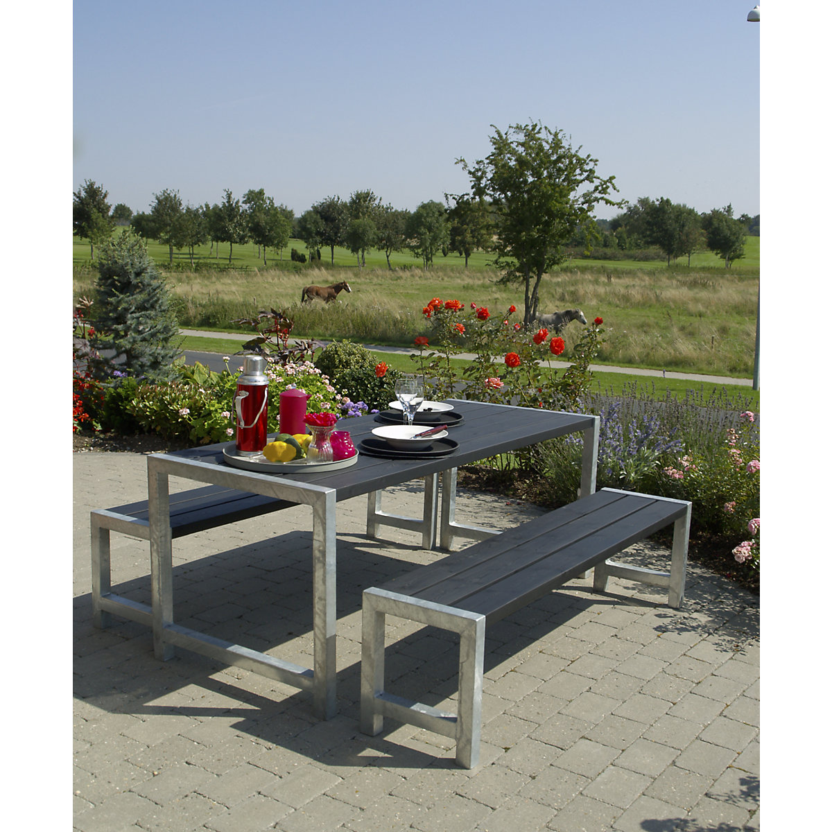 Conjunto de mesa e bancos (Imagem do produto 4)-3