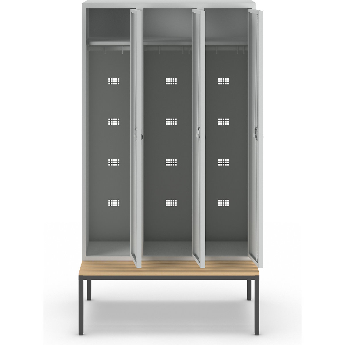 Taquilla Bremen con banco – eurokraft pro (Imagen del producto 4)-3