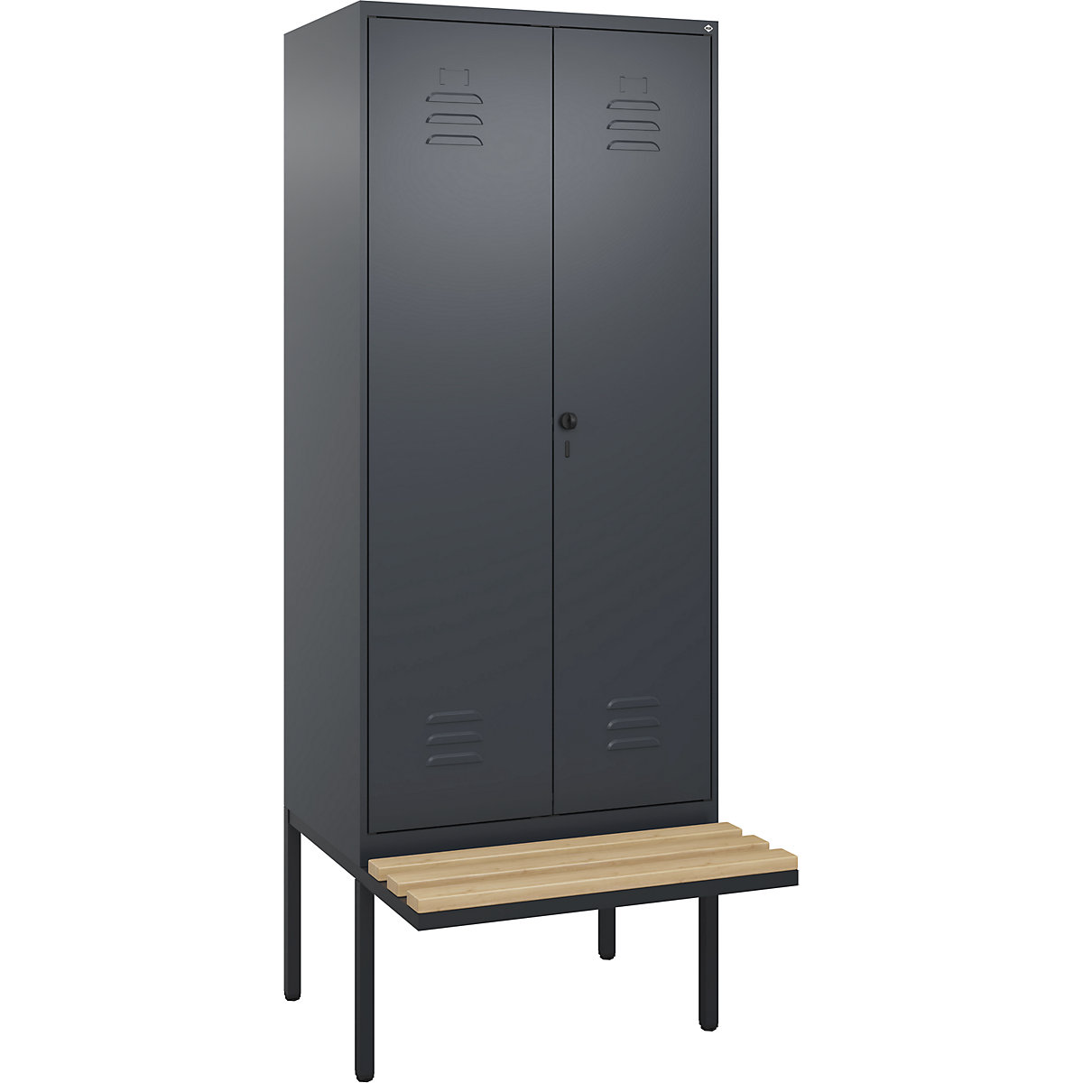 Taquilla con separación de ropa limpia/sucia Classic PLUS con banco – C+P (Imagen del producto 4)-3