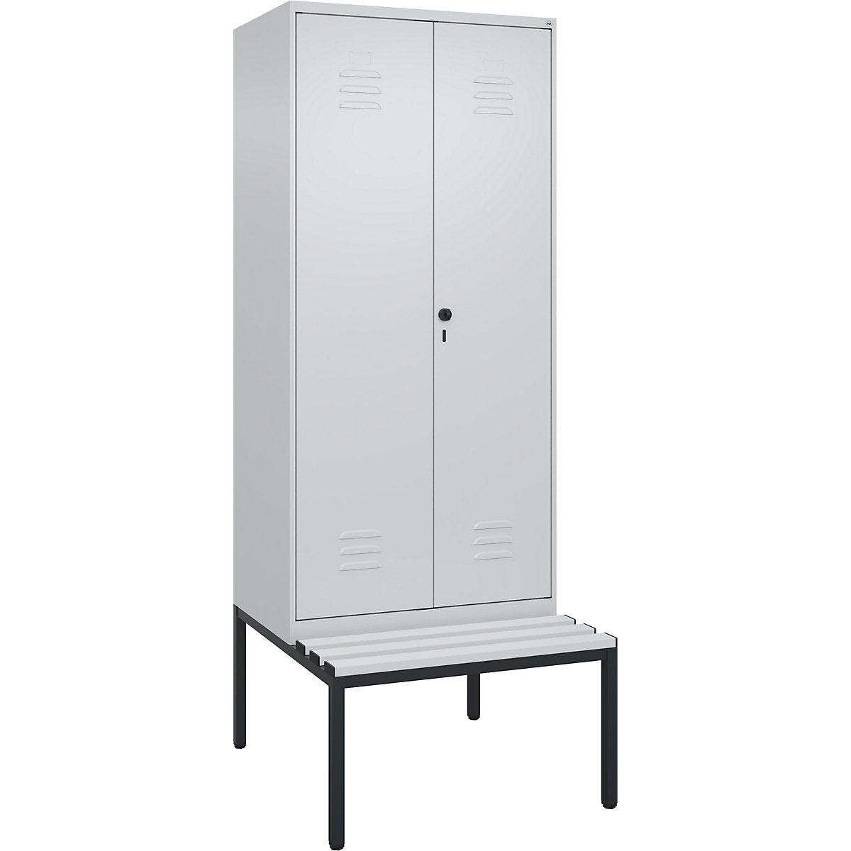 Taquilla con separación de ropa limpia/sucia Classic PLUS con banco – C+P (Imagen del producto 4)-3