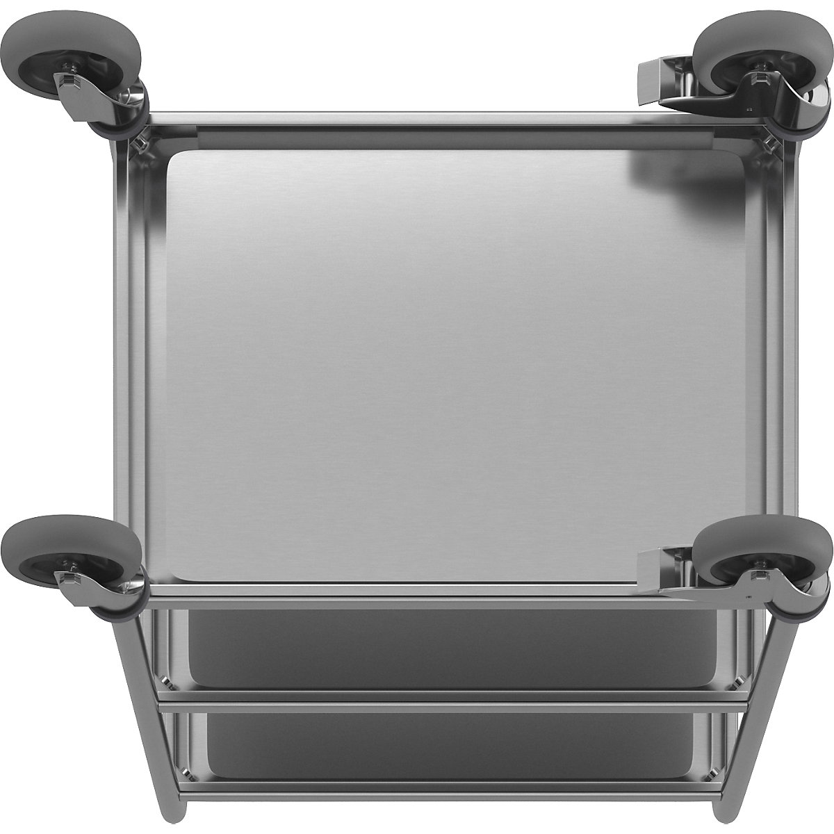 Carrito de servicio de acero inoxidable (Imagen del producto 5)-4