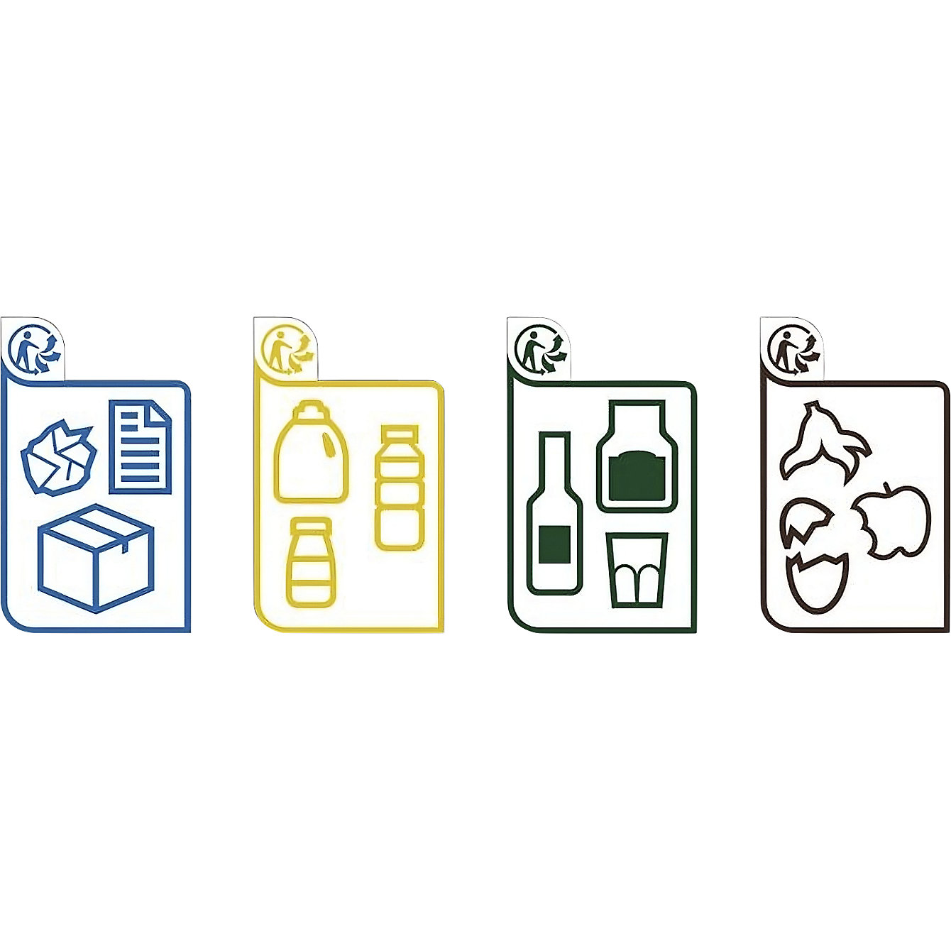 Waste separation sticker set – PROCITY: in the outdoor area | kaiserkraft