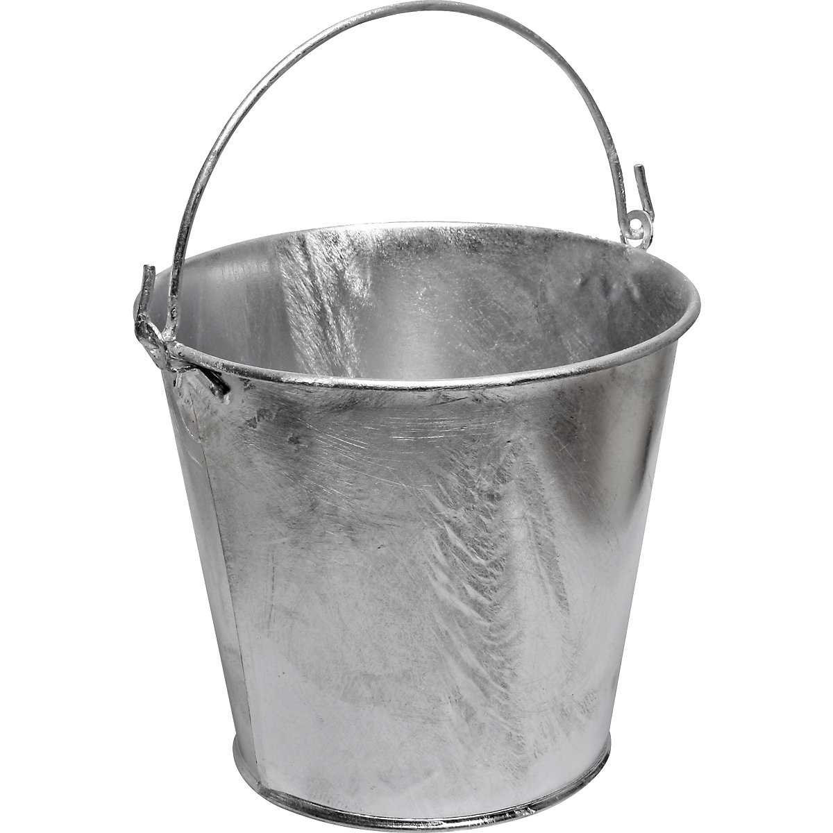 Steel bucket with carry handle, leak proof