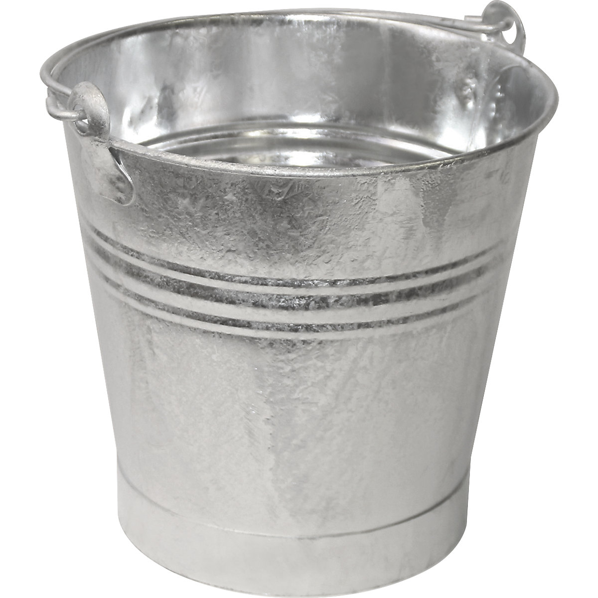 Steel bucket with carry handle, leak proof