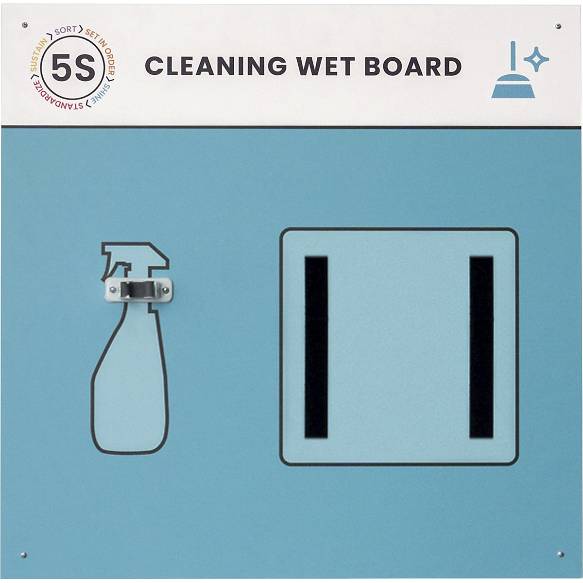 Wet cleaning station shadow board - Paperflow
