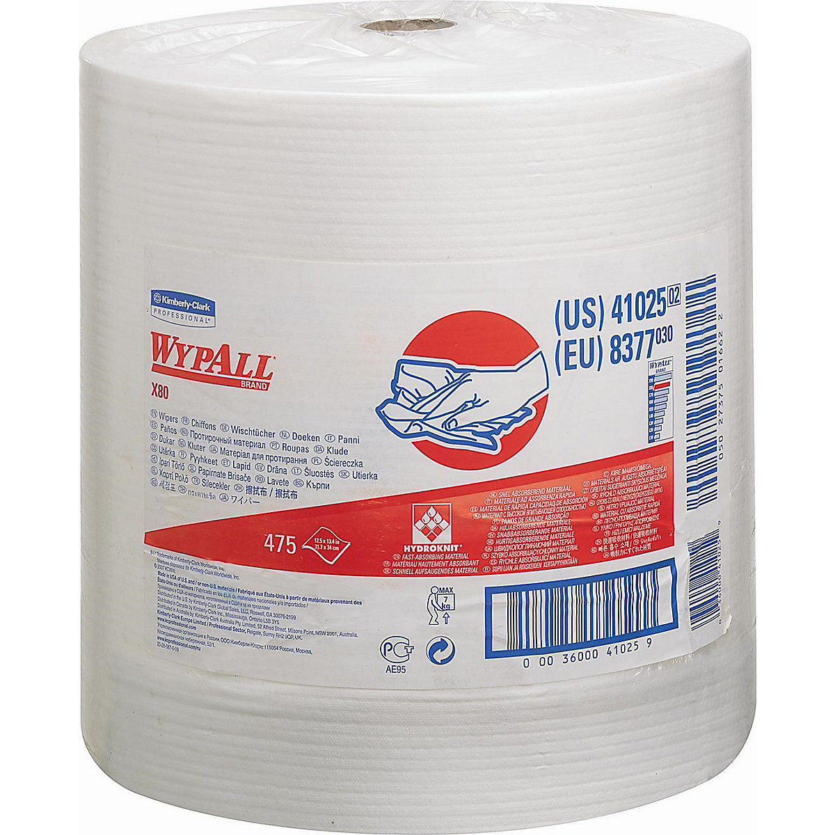 WypAll® X80 large roll of wipes 8377 - Kimberly-Clark
