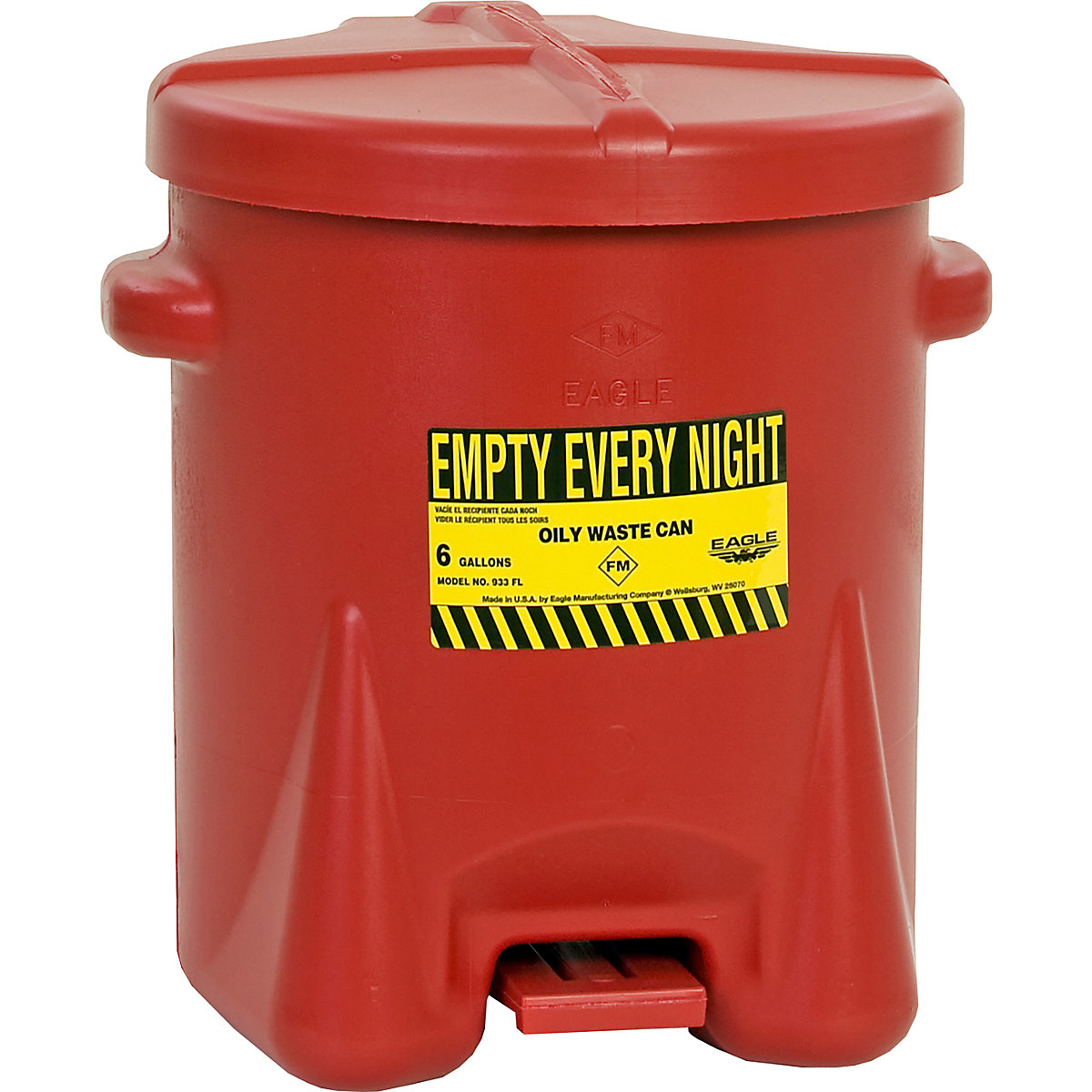 PE safety disposal can for aggressive media - Justrite