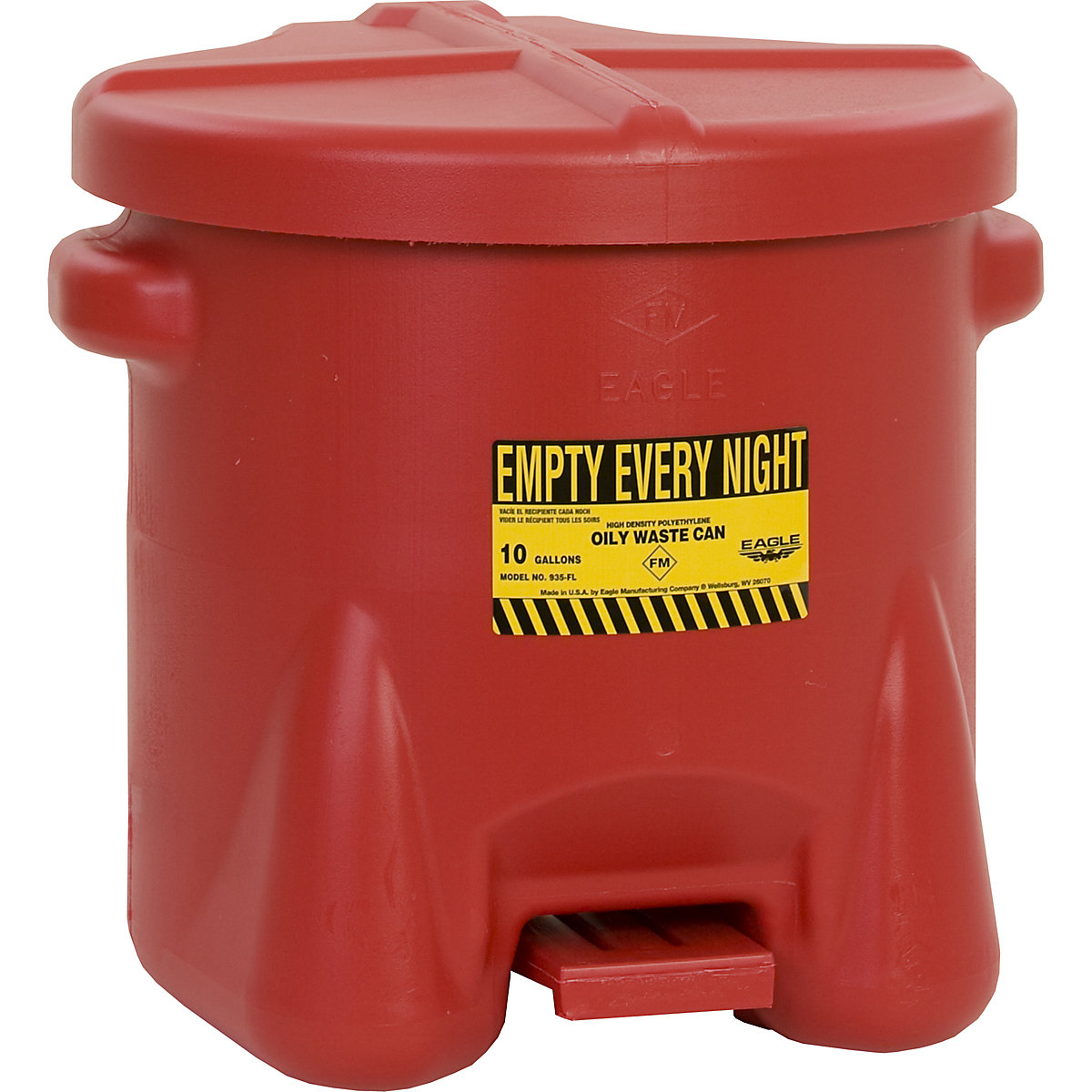 PE safety disposal can for aggressive media - Justrite