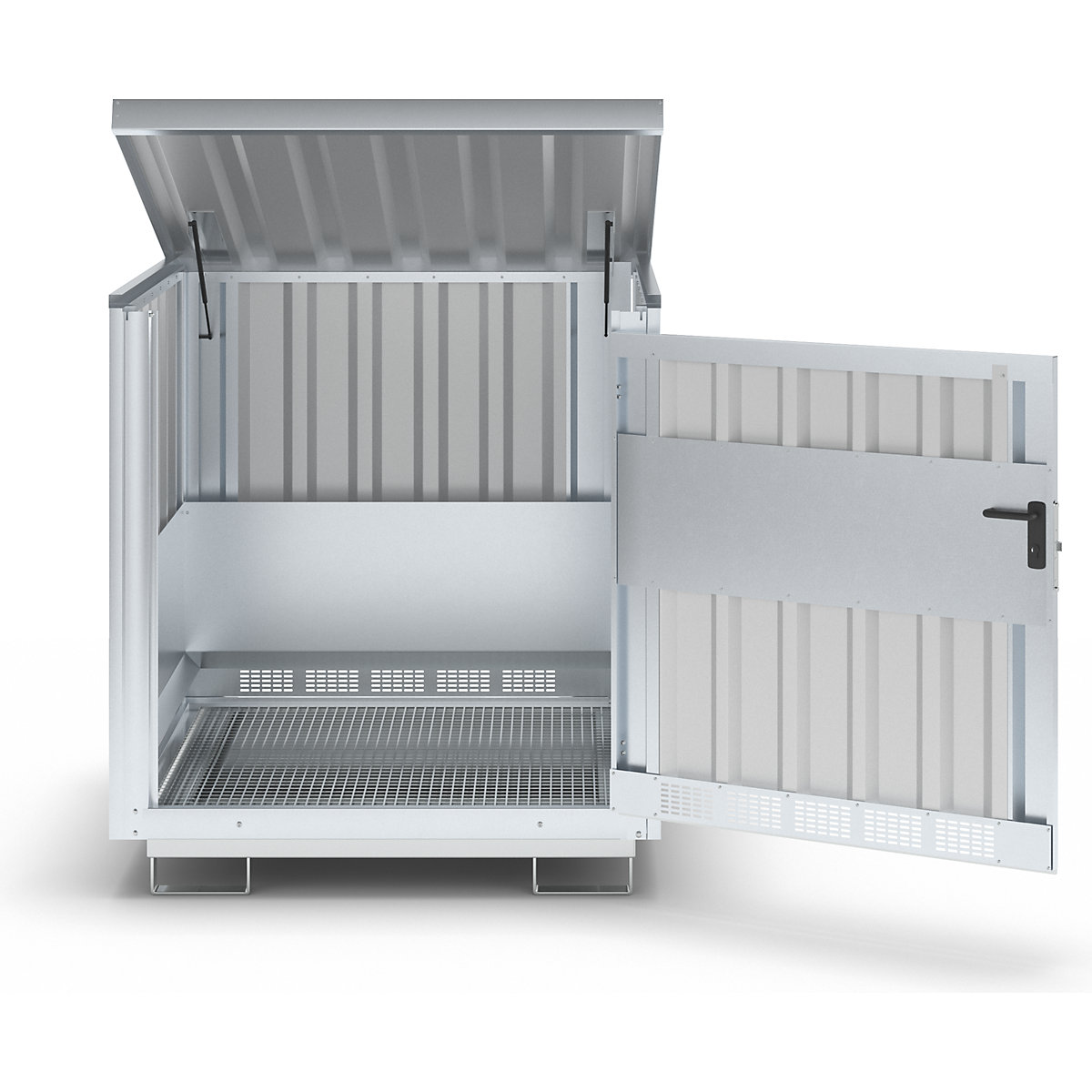 Steel hazardous goods storage depot – eurokraft pro (Product illustration 5)-4