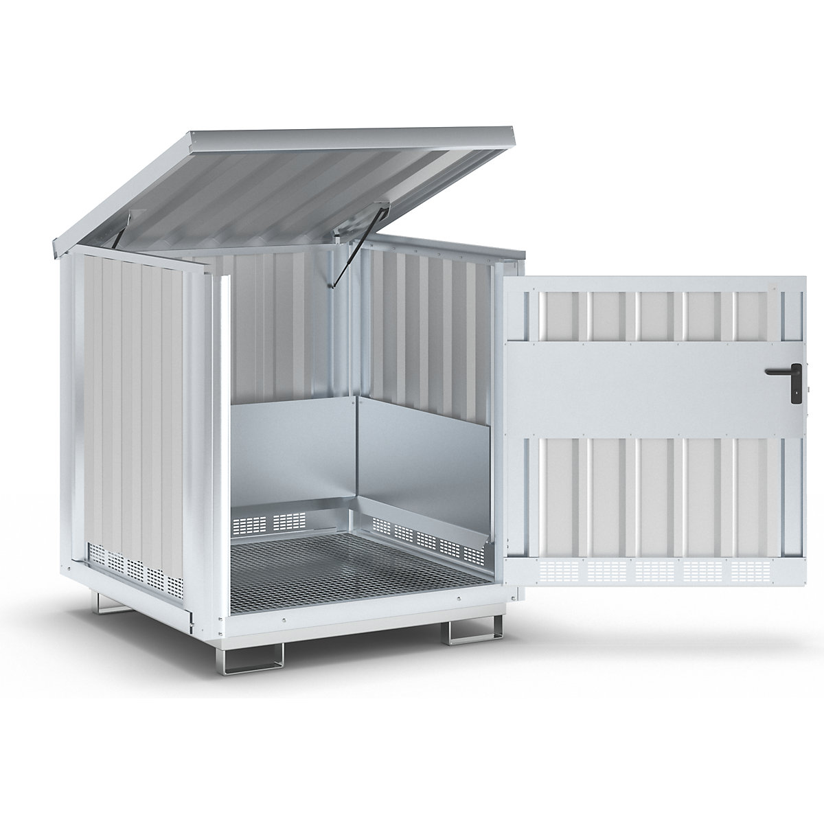 Steel hazardous goods storage depot - eurokraft pro