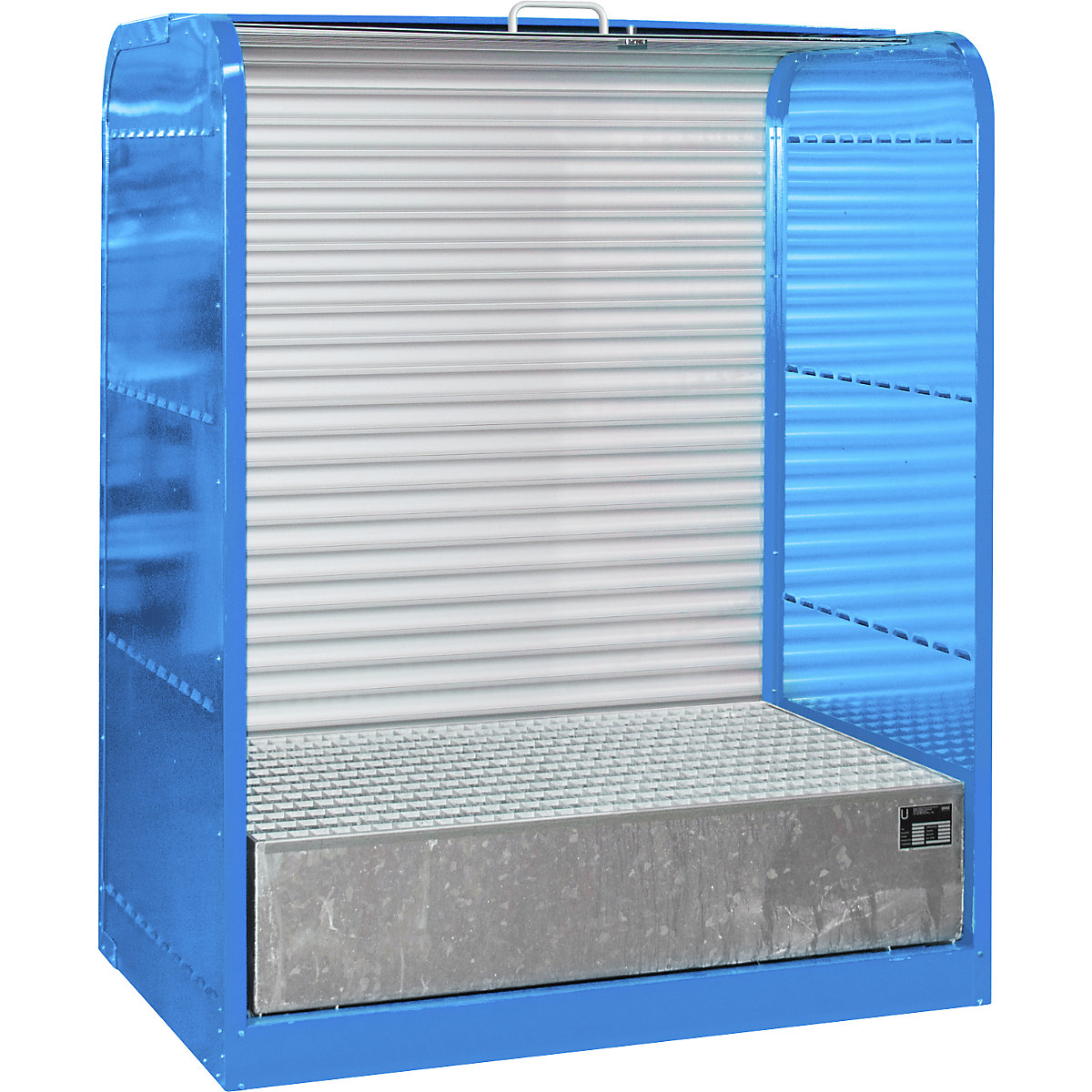 Steel hazardous goods storage with roller shutter - eurokraft pro