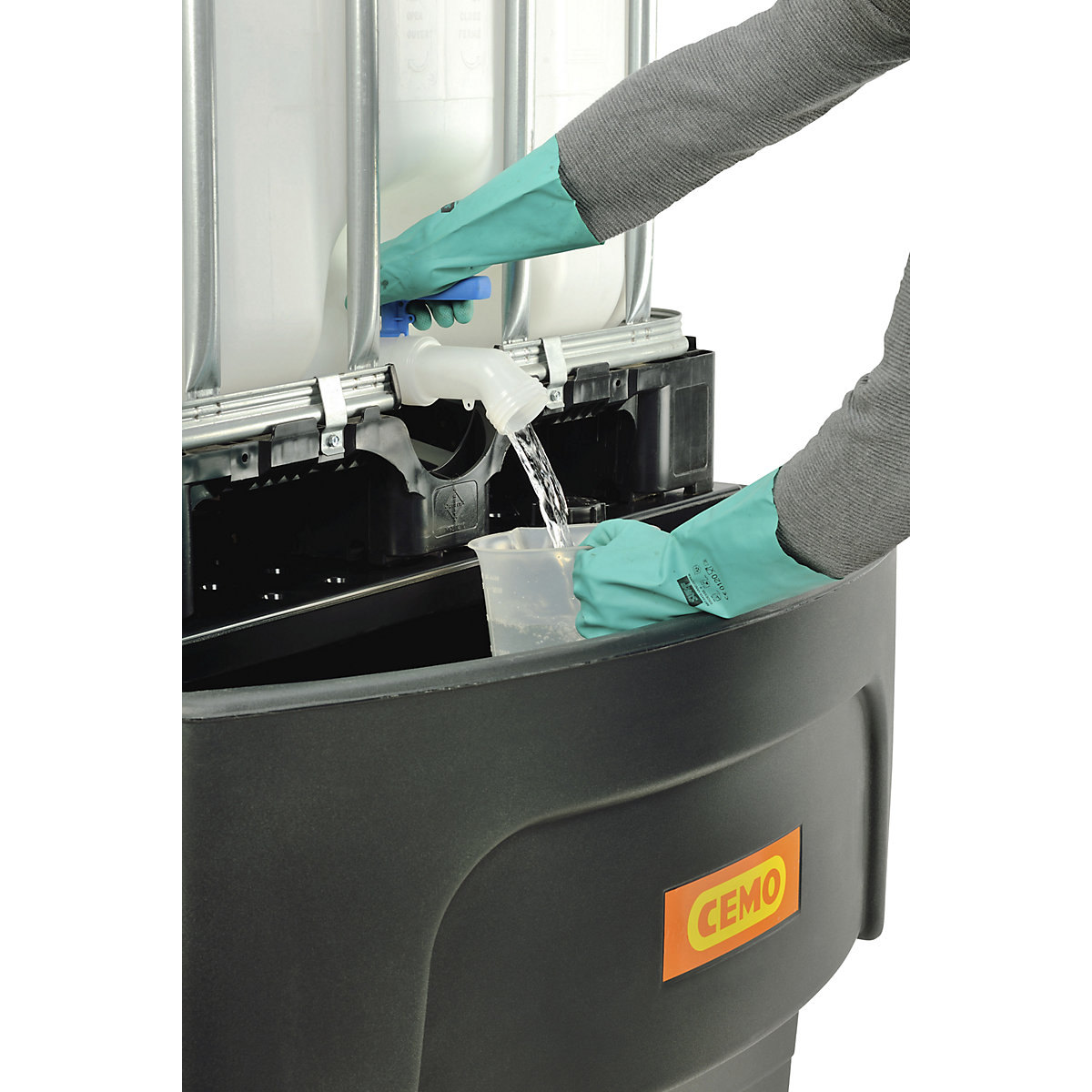 PE sump tray for IBC/CTC tank containers – CEMO (Product illustration 2)-1