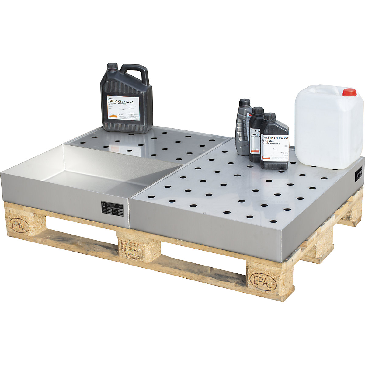 Small container tray for pallets – eurokraft pro (Product illustration 2)-1