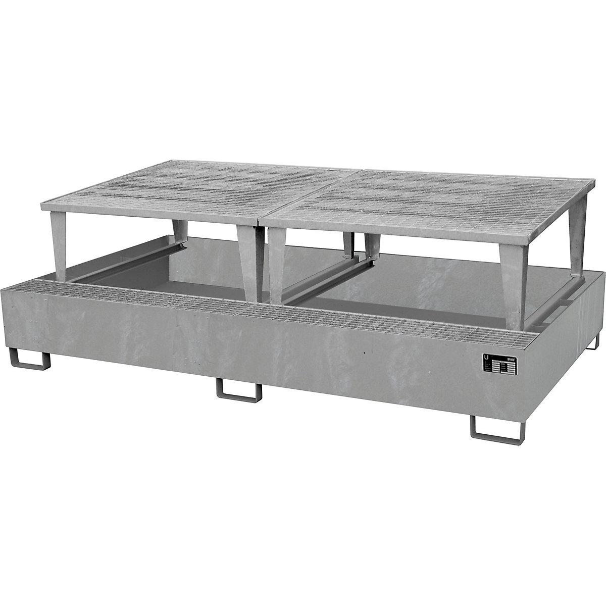 Steel sump tray for IBC/CTC tank containers – eurokraft pro (Product illustration 2)-1