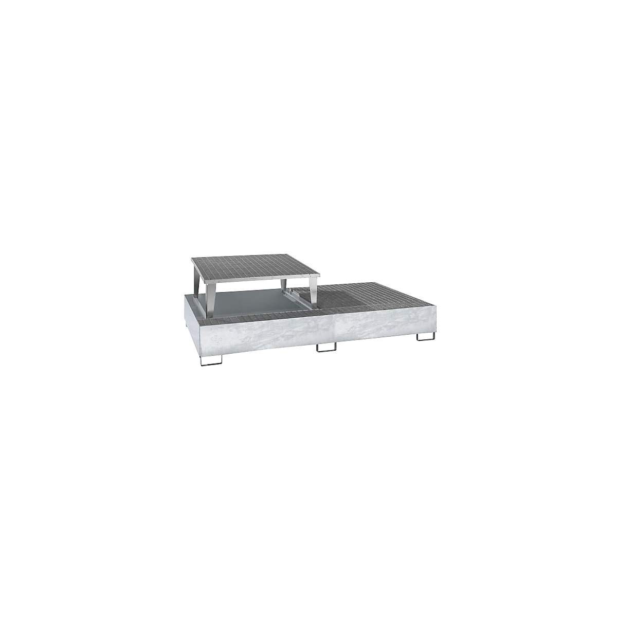 Steel sump tray for IBC/CTC tank containers - eurokraft pro