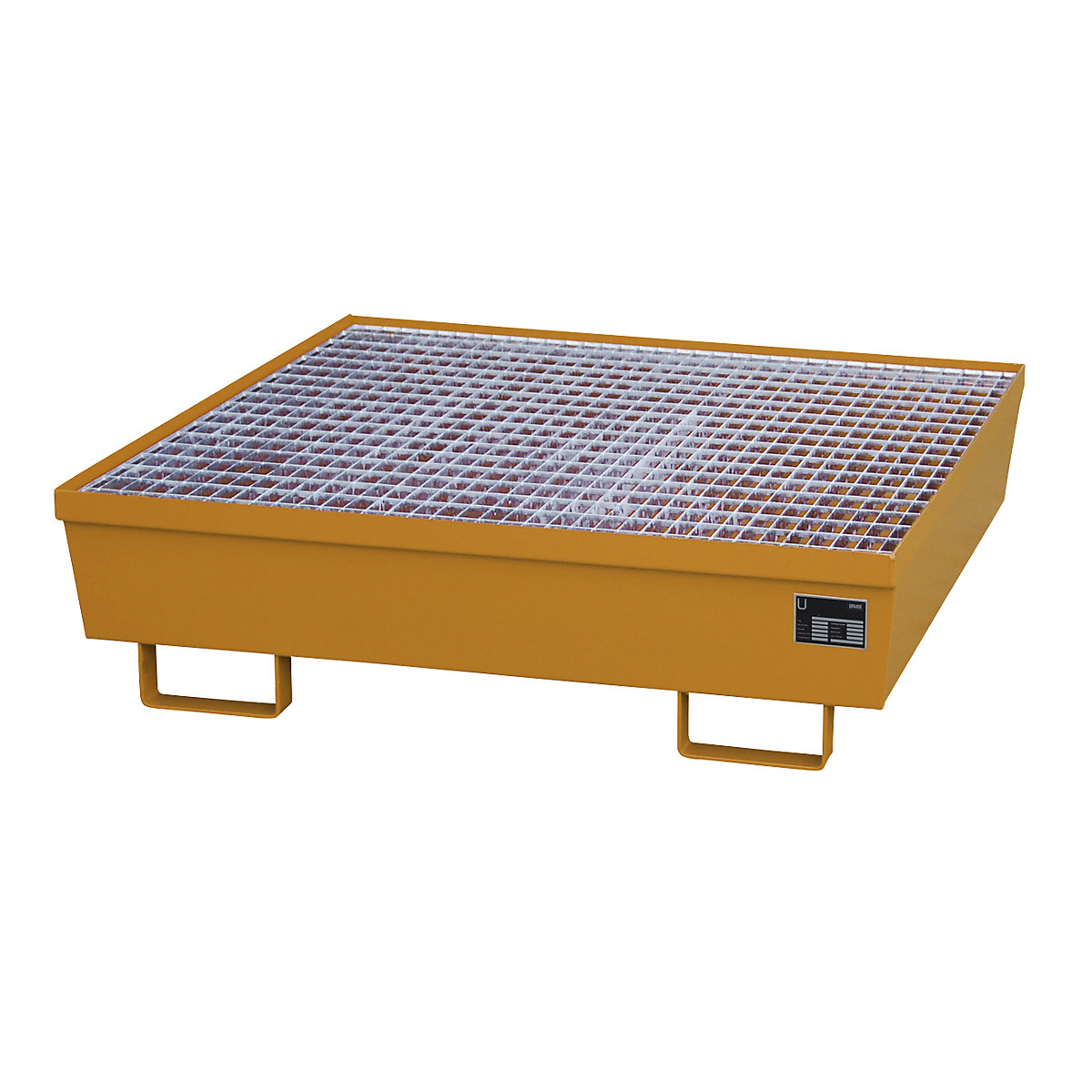 Steel sump tray with edge profiles - eurokraft pro