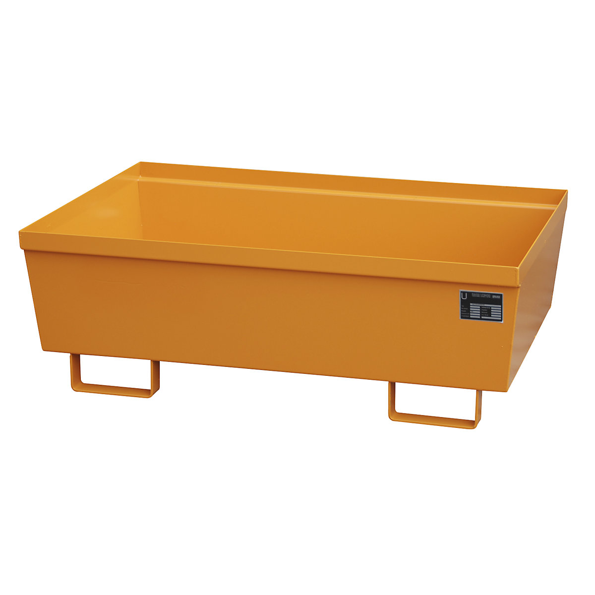 Steel sump tray with edge profiles - eurokraft pro